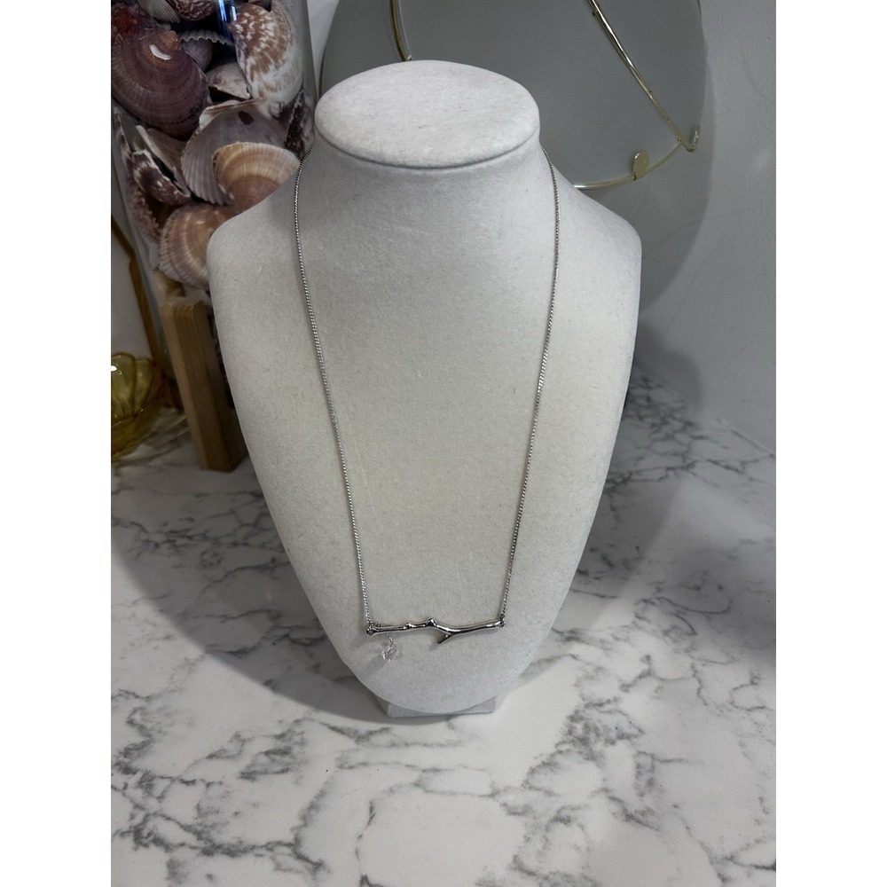 Chloe + Isabel Silver Toned Tree Branch Necklace‎